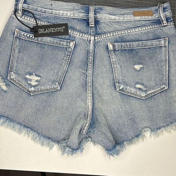 BlankNYC Pants - BlankNYC Distressed High Waist Denim Jean Shorts Woman’s 30